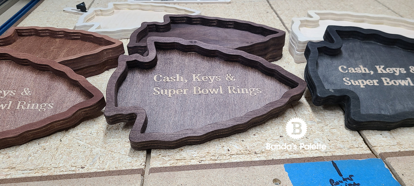 Chiefs Key Tray, Catch all tray, Super bowl, Gift, Christmas Gift,