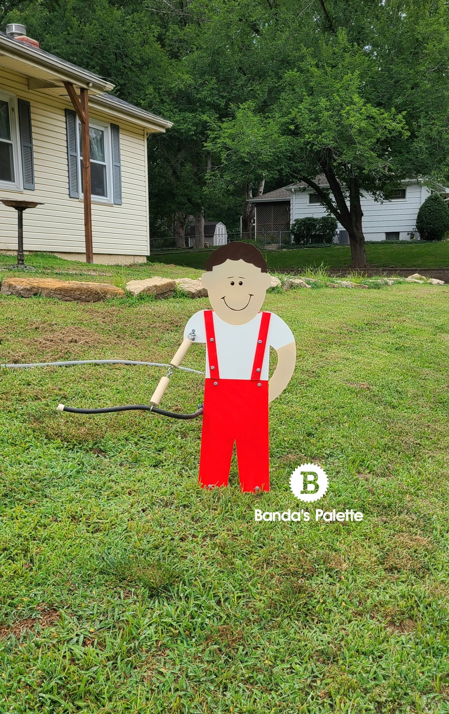 Lawn man Sprinkler, Sprinkler, Farmer, Yardman