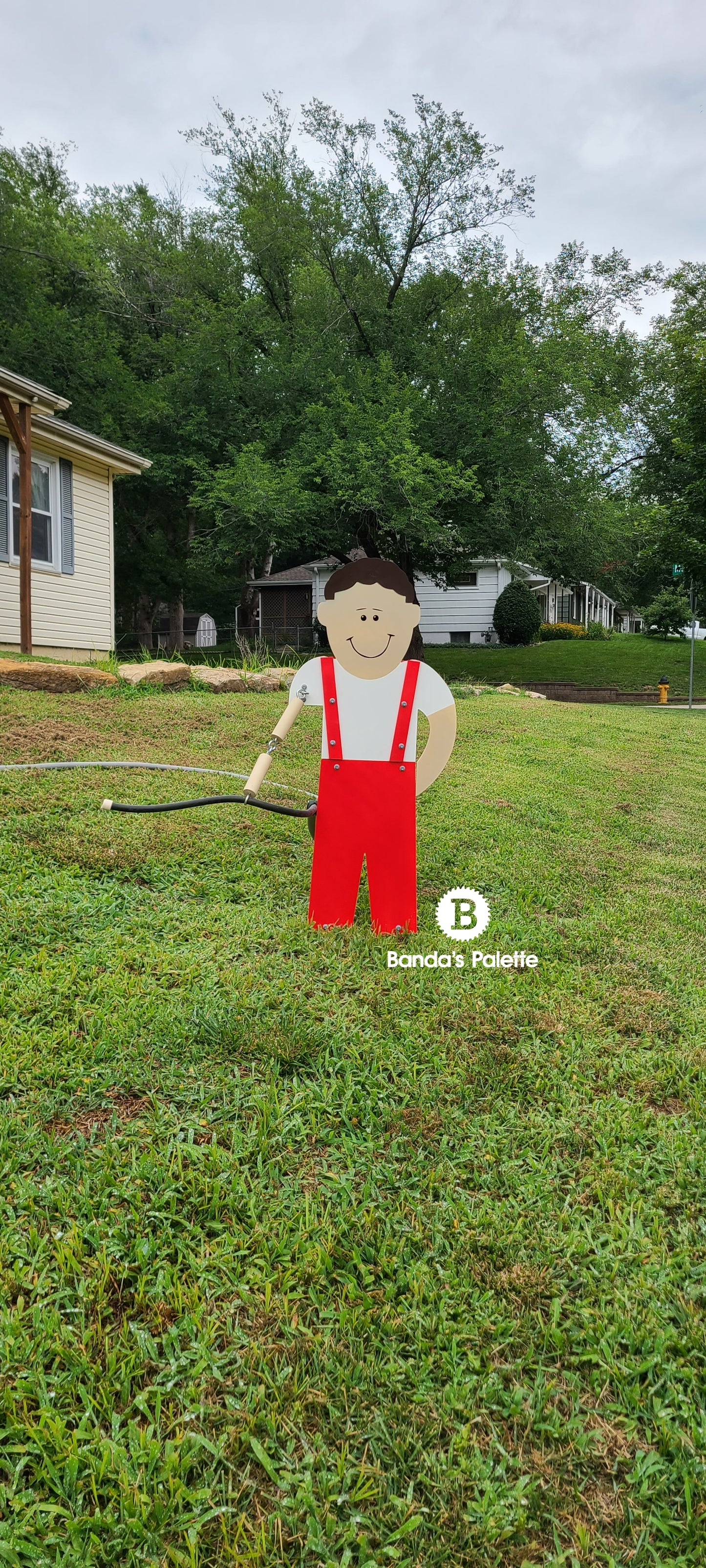 Lawn man Sprinkler, Sprinkler, Farmer, Yardman