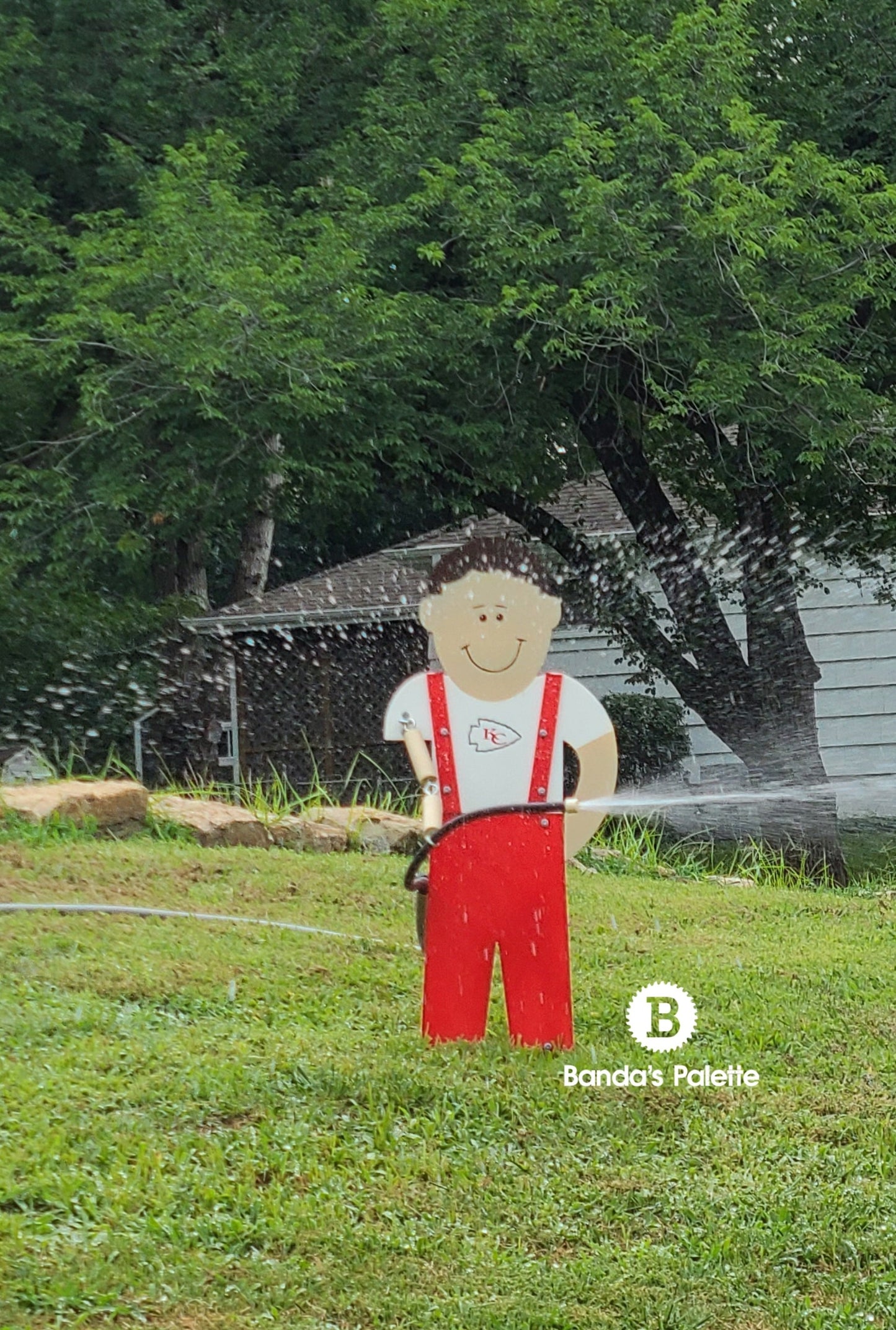 Lawn man Sprinkler, Sprinkler, Farmer, Yardman
