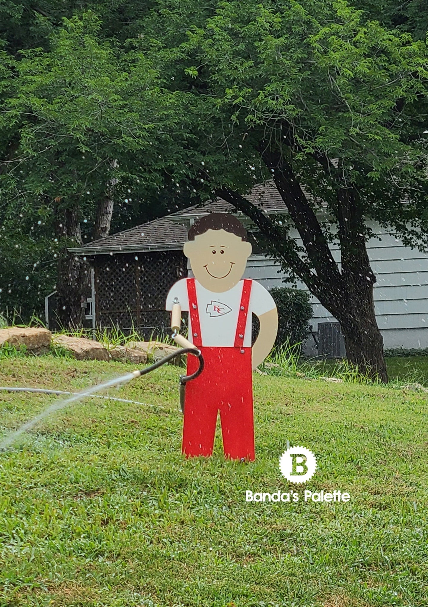 Lawn man Sprinkler, Sprinkler, Farmer, Yardman