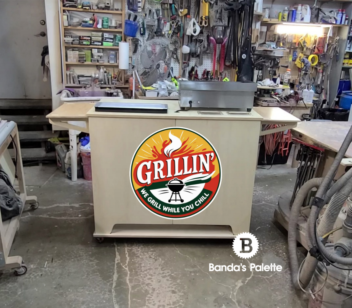 Custom Sign for Charcuterie carts, Vendor Cart, Small Business Carts, Vendor Booth, Dessert Bars from BandasPalette.com