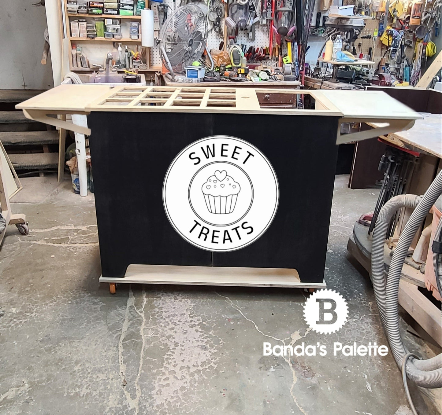 Large Foldable Charcuterie Cart, Portable Snack Cart, Tradeshow Cart, Dessert Cart, Wedding Bar, Company Events, Mobile Charcuterie Cart