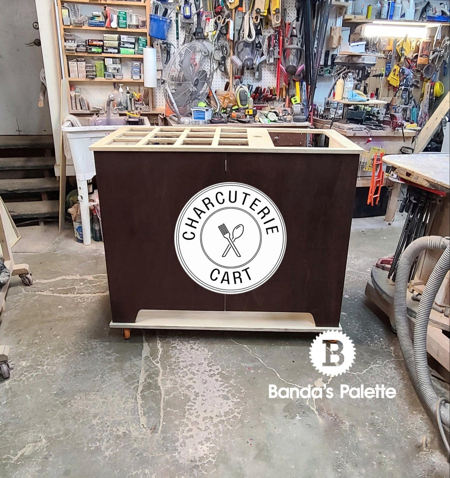 Large Foldable Charcuterie Cart, Portable Snack Cart, Tradeshow Cart, Dessert Cart, Wedding Bar, Company Events, Mobile Charcuterie Cart