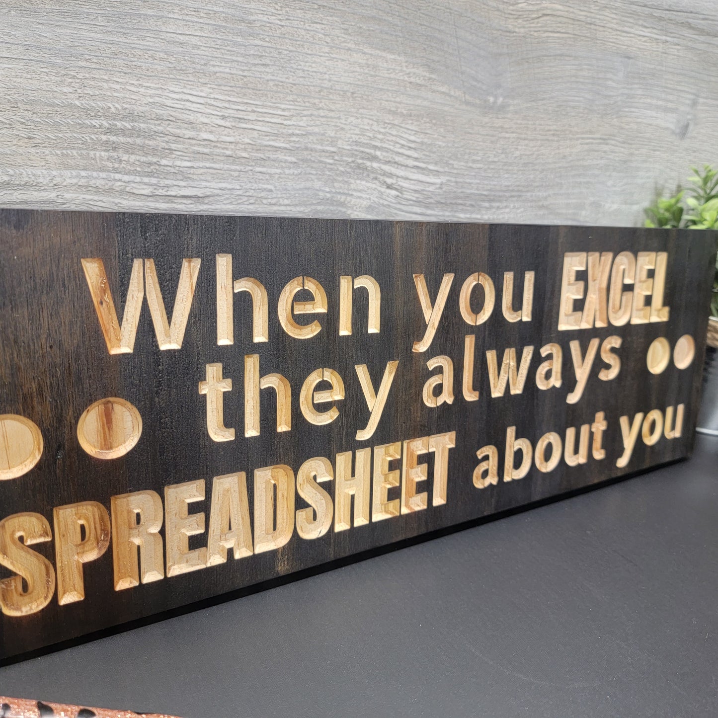 Wood Sign, Carved Wood