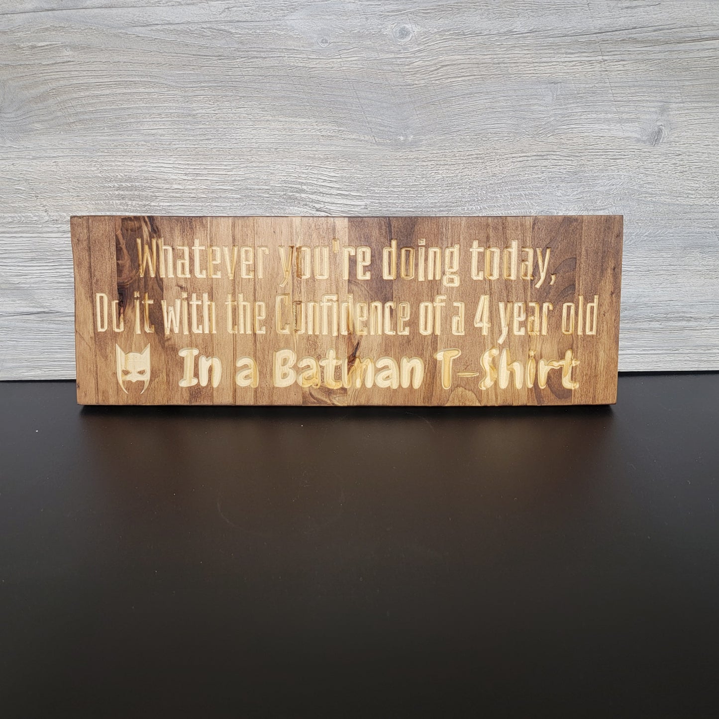 Wood Sign, Carved Wood, Batman Sign