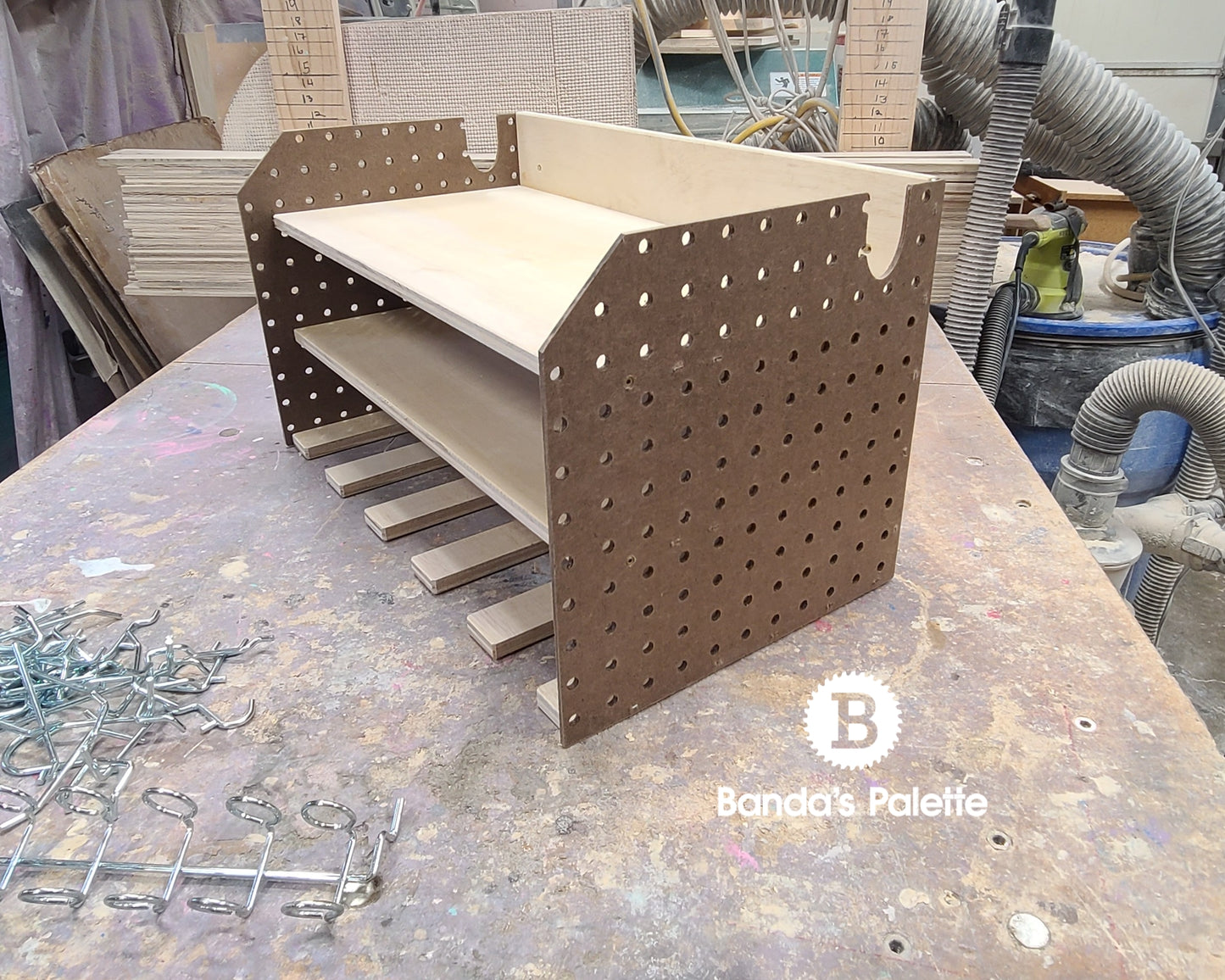 Customizable Charging Station for tools, Unique gift for men, Gift for Dad, Cordless Tool Charging Station, Father's Day, Peg Sides