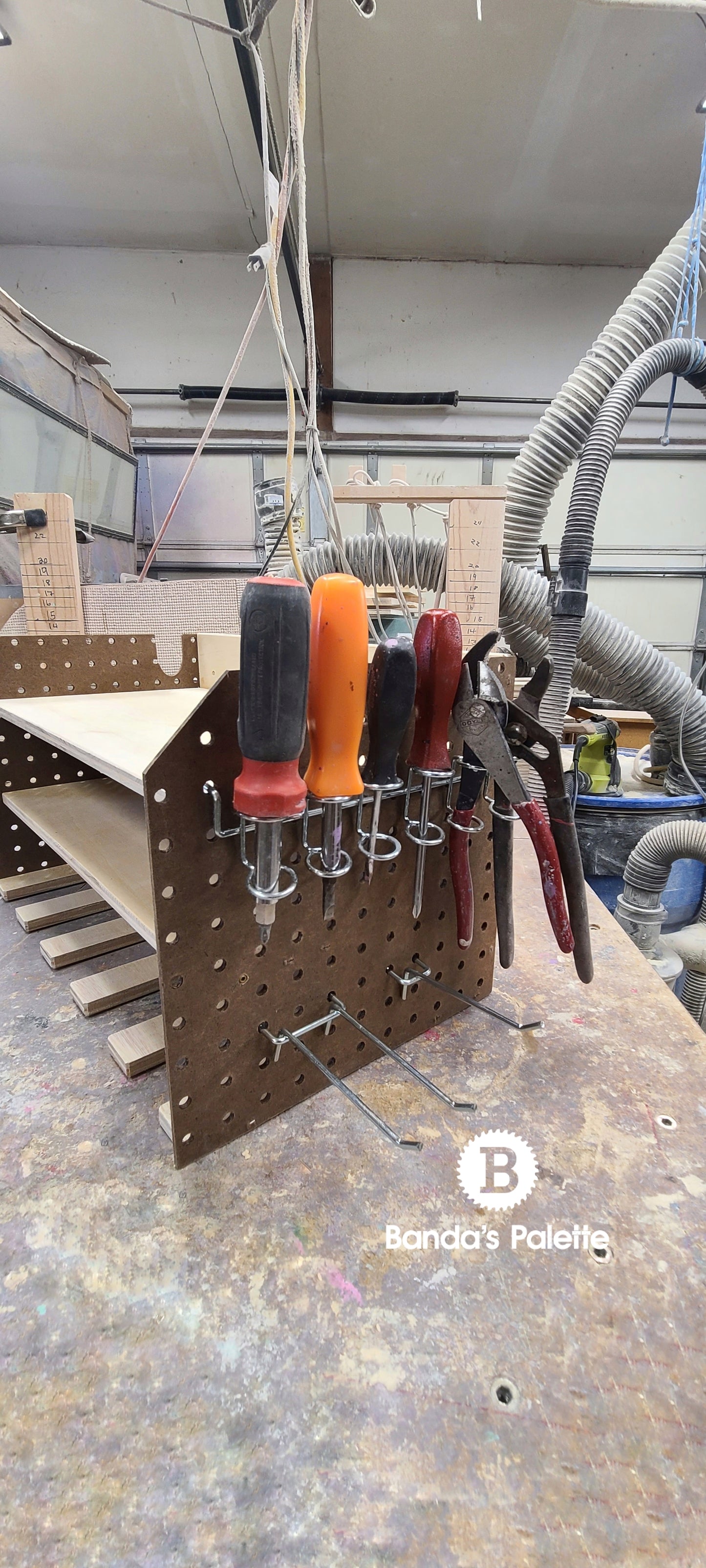 Customizable Charging Station for tools, Unique gift for men, Gift for Dad, Cordless Tool Charging Station, Father's Day, Peg Sides