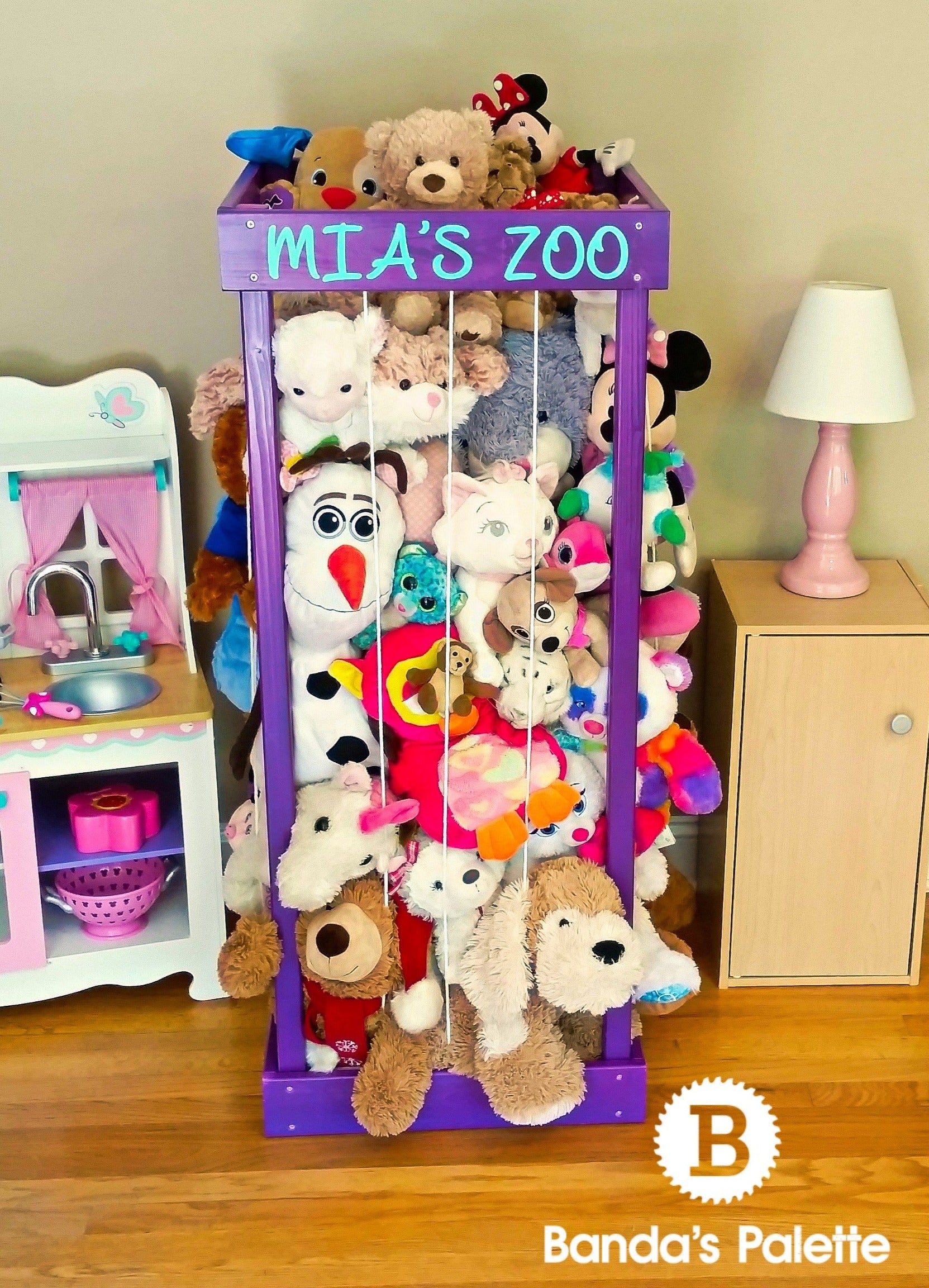 Stuffed Animal Zoo, Stuffed Animal Organizer, Kids Bedroom Storage –  BandasPalette