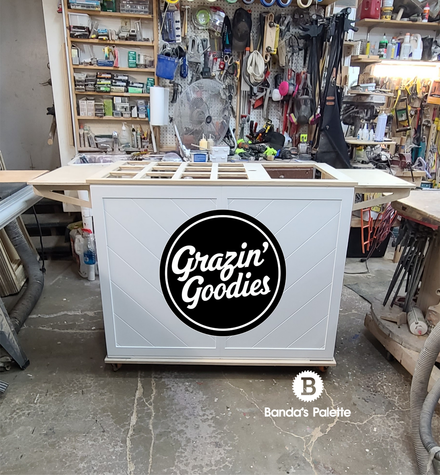 Custom Sign for Charcuterie carts, Vendor Cart, Small Business Carts, Vendor Booth, Dessert Bars from BandasPalette.com