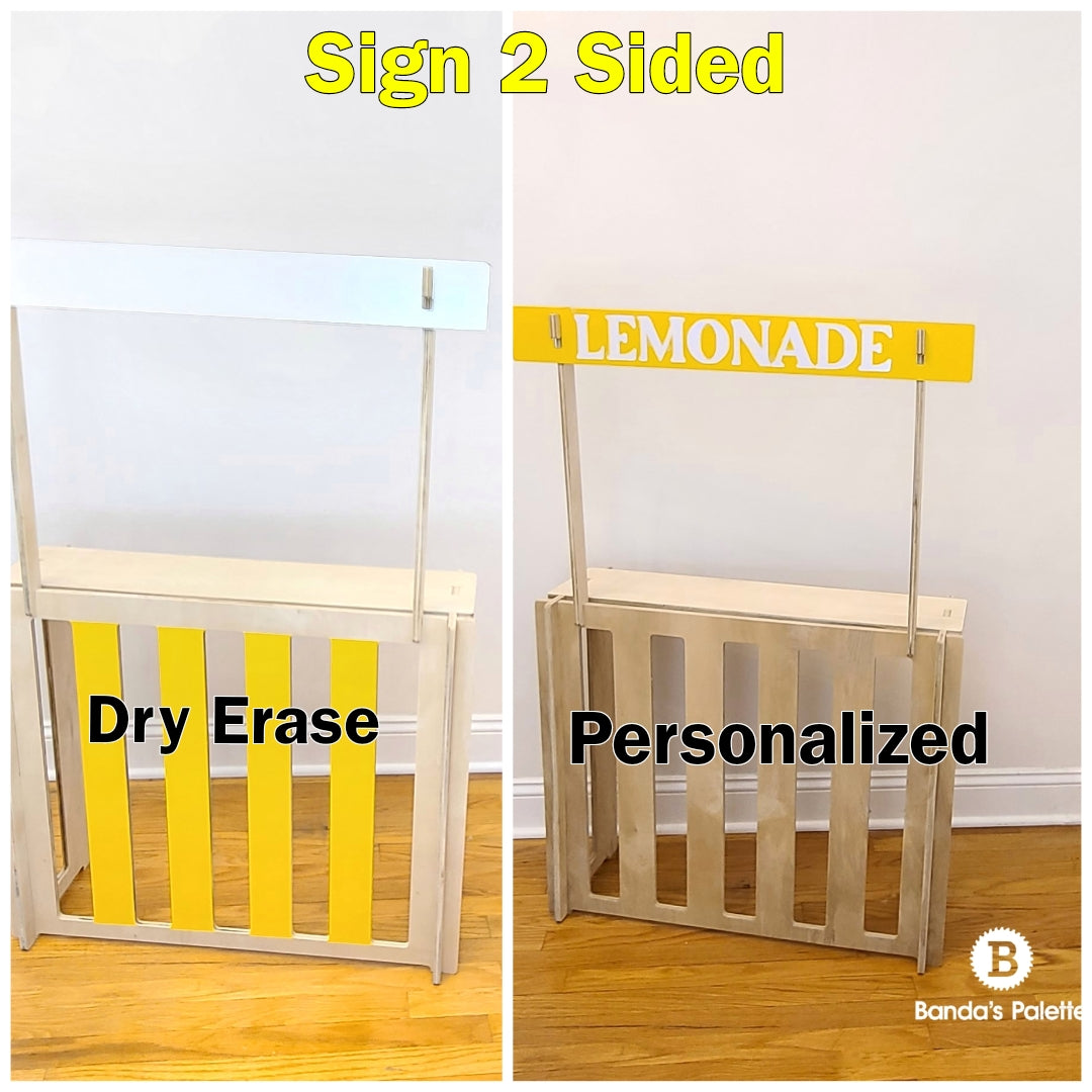Lemonade Stand, Kissing Booth, Girl Scout Cookies, Photo Prop, Market Stand, Play Store, Birthday Gift, Christmas, Personalized