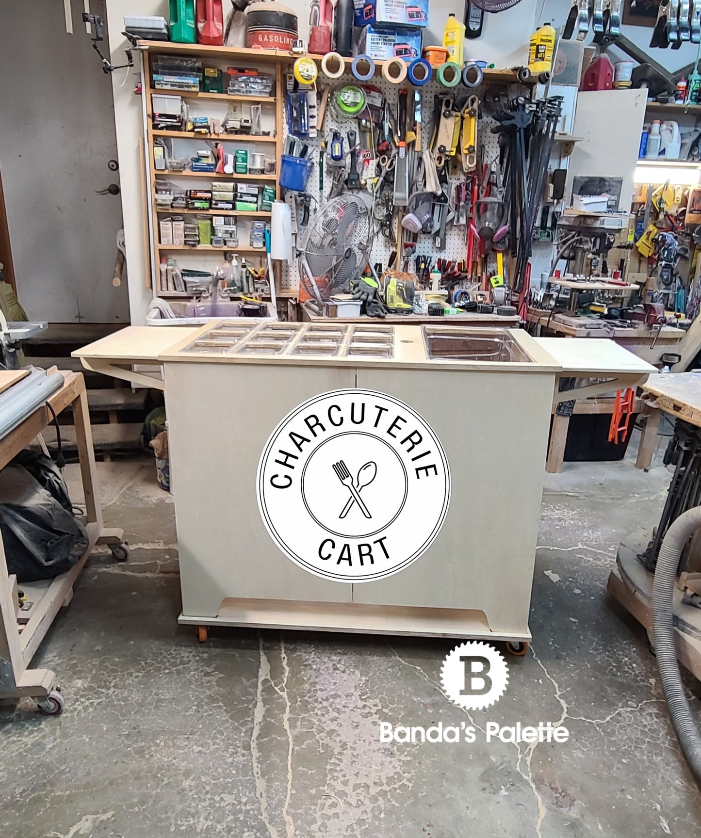 Large Foldable Charcuterie Cart, Portable Snack Cart, Tradeshow Cart, Dessert Cart, Wedding Bar, Company Events, Mobile Charcuterie Cart