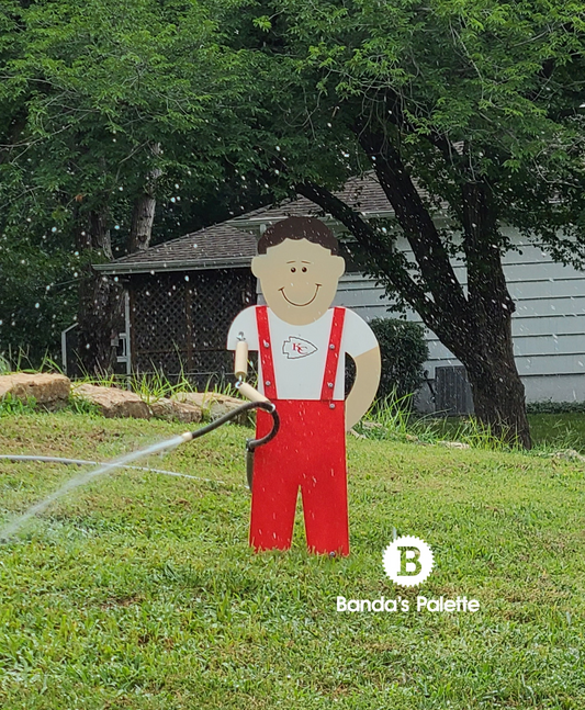 Lawn man Sprinkler, Sprinkler, Farmer, Yardman
