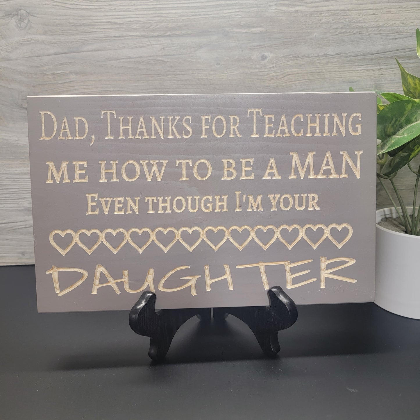 Wood Sign, Carved, Daughter