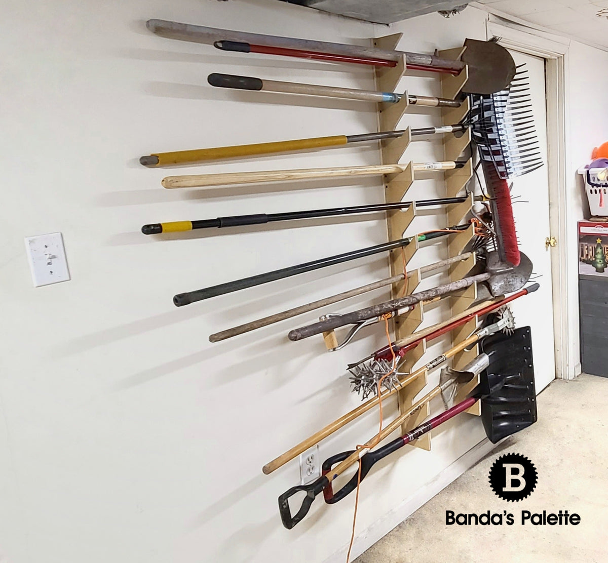 Yard Tool Rack, Gardening Rack, Rack, Storage Rack, Rake Rack, Yard To ...