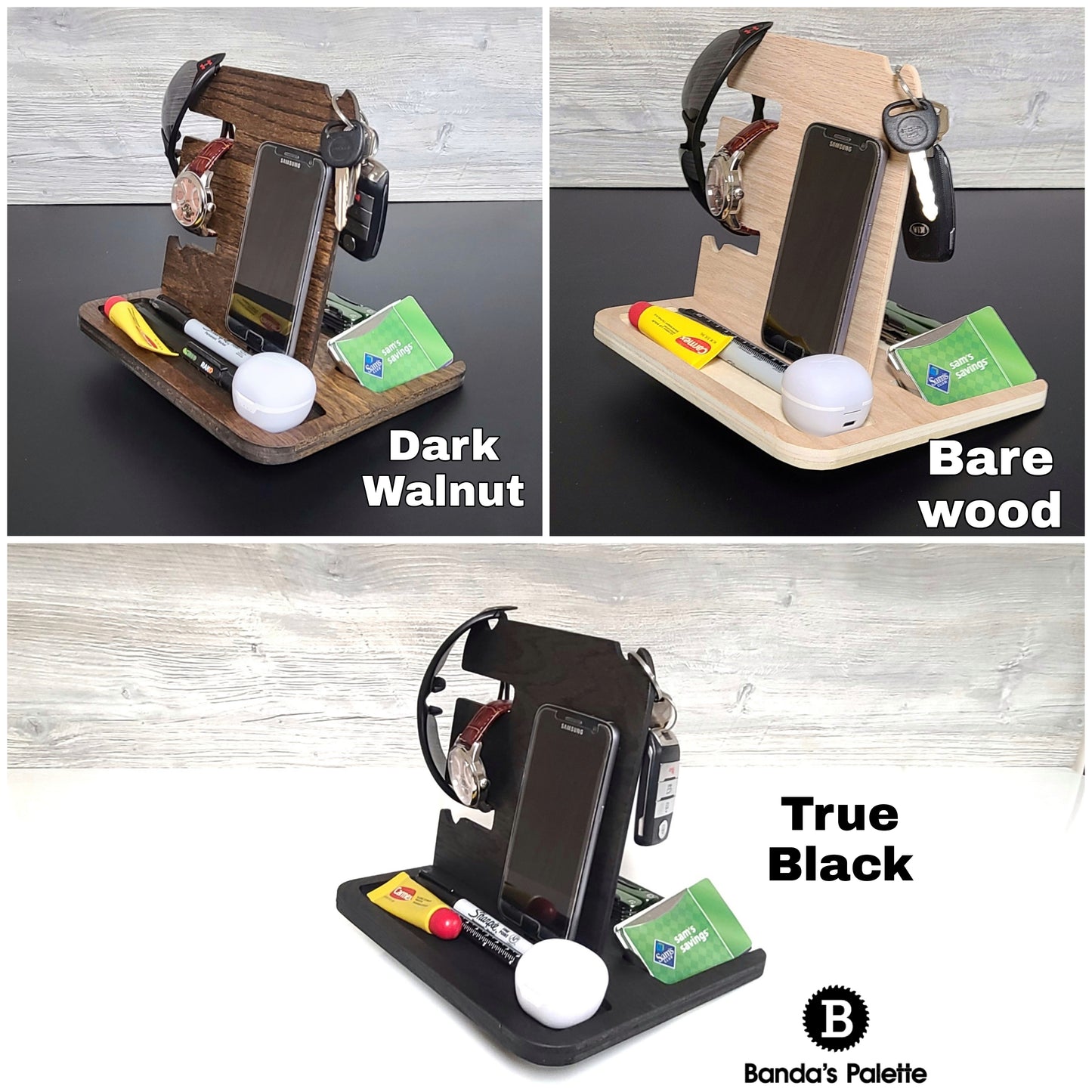 EDC Tray, Phone Holder, Dump Tray, Android Iphone Holder, Charging Station, Gift, Mens Gift, Organizer, Christmas Gift